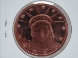 5- Statue Of Liberty 1 Oz Copper Art Rounds - Dealer Lot