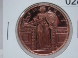 5- Standing Liberty Quarter 1 Oz Copper Art Rounds - Dealer Lot