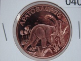5- Apatosaurus 1 Oz Copper Art Rounds - Dealer Lot