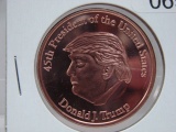 5- Donald J Trump 45th President 1 Oz Copper Art Rounds - Dealer Lot