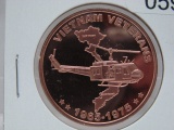 Vietnam Veterans 1 Oz Copper Art Round