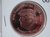 Donald J Trump 45th President 1 Oz Copper Art Round