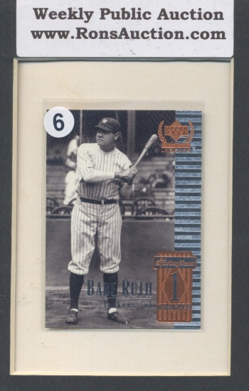 Babe Ruth the Sports News 1 Top 50 Players Baseball Promo Card