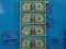 Four 2013 US $1 Notes - Consecutive Serial Numbers - Star Notes