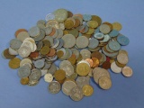 Large Lot of 2 Pounds of Foreign Coins