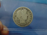 1900-S Barber Silver Quarter