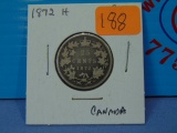1872-H Canada Silver Quarter 25 Cents