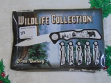 Frost Cutlery Wildlife Collection Folding Pocket Knife Set - New