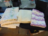Keeco Brand Quilt & Two Afghan Blankets