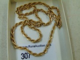 Gold-Over-Sterling Silver Rope Chain Necklace