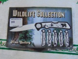 Frost Cutlery Wildlife Collection Folding Pocket Knife Set - New In Box