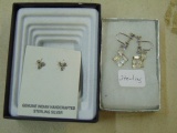 Two Pairs Of Sterling Silver Earrings