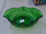 Vintage Holiday-Theme Pattern Glass Bowl