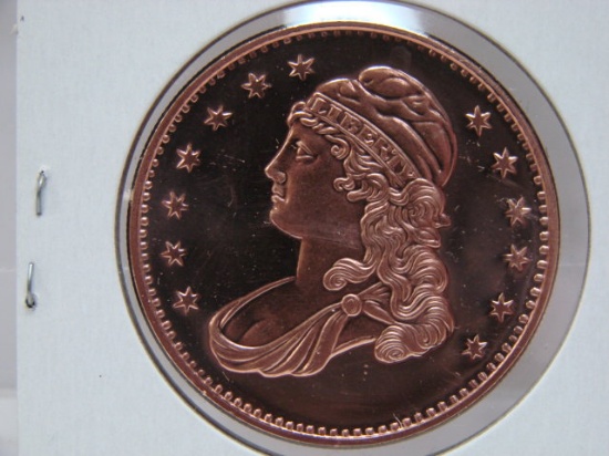 Capped Bust Coin 1 Oz Copper Art Round