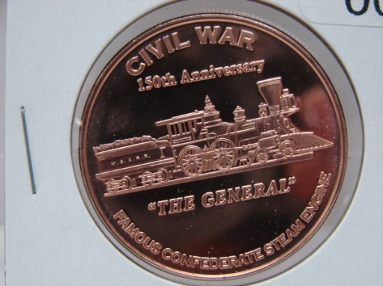150th Civil War Anniversary The General 1 Oz Copper Art Round