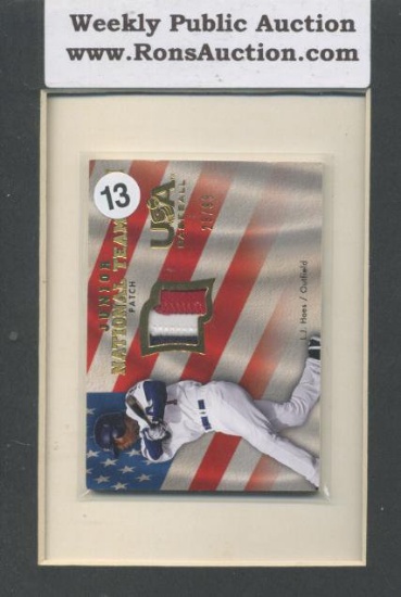 L.J. Hoes Junior National Team Upper Deck Patch Baseball Card