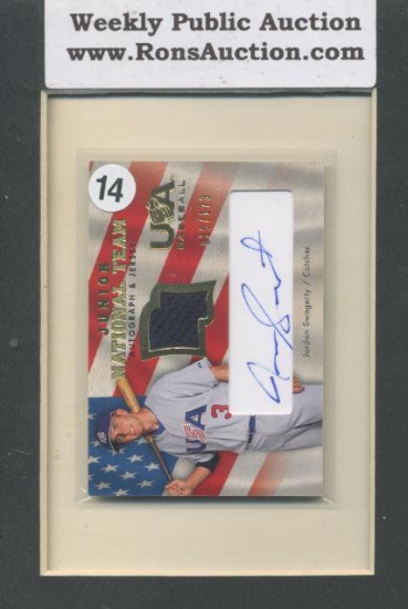 Jordan Swagerty Junior National Team Upper Deck Autograph & Jersey Baseball Card