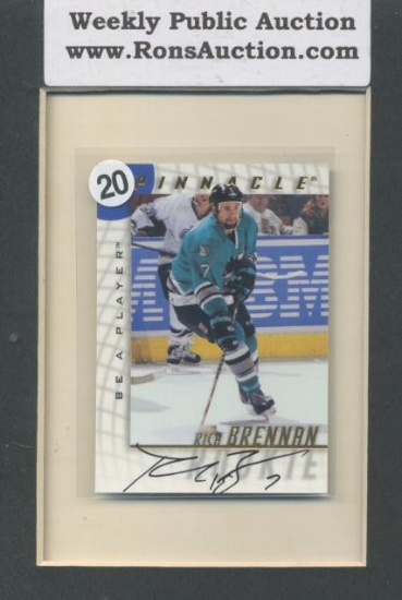 Rich Brennan Pinnacle Be a Player Autograph Hockey Card