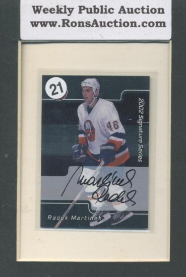 Radek Martinek 2002 Signature Series Autograph Hockey Card