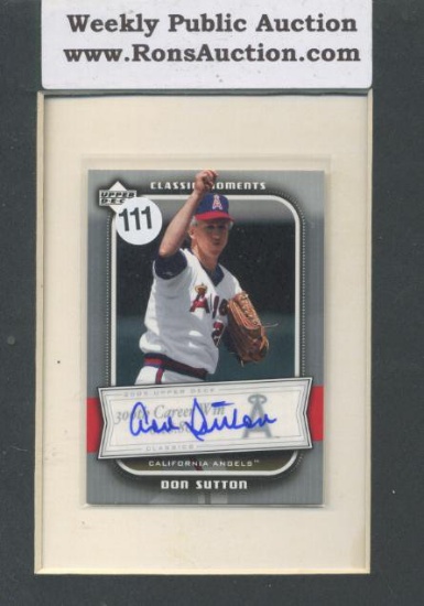 Don Sutton Classic Moments 2005 Upper Deck Autograph Baseball Card