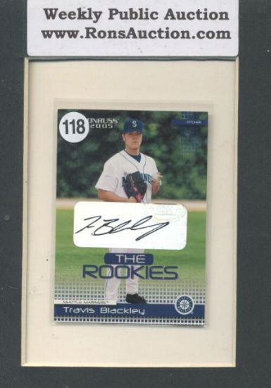 Travis Blackley the Rookies Donruss 2005 Authentic 2004 Signature Autograph Baseball Card