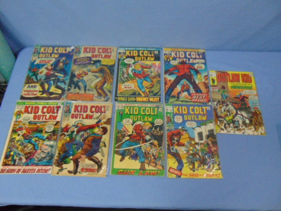 Lot of 9 Kid Colt and Outlaw Kid Vintage Comics