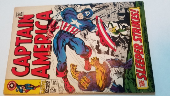 1968 Captain America #102 signed by Jack "The King" Kirby Marvel Silver Age