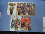 Lot of Five Punisher Comic Books - Knights, Painkiller Jane, War Journal #1s