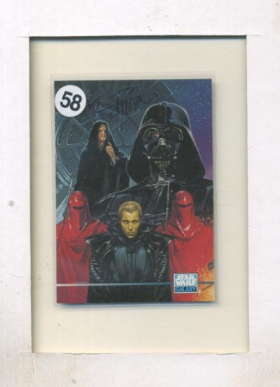 Darth Vader Star Wars Autographed Card by Dave Dorman