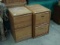 Two Wooden Filing Cabinets