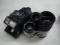 Lot Of Five Camera Flashes & Lenses