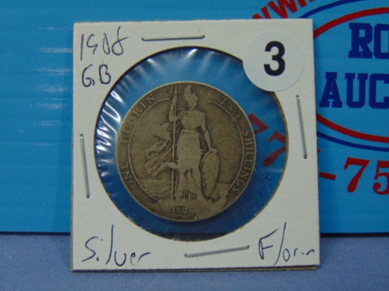 1908 Great Britain Silver Florin