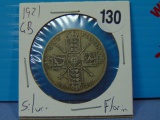 1921 Great Britain Silver Florin