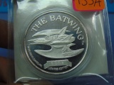 1989 DC Comics Batman Batwing Silver Bullion Round