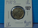 1918-D Buffalo Nickel - VG
