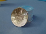 Roll of Ten 2015 Canada $5 Silver Maple Leaf Bullion Coins