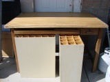 Drafting Table with BluePrint Holders