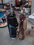 Two Golf Bags Full Of Clubs
