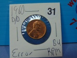 1960-D/D RPM Error Lincoln Penny - BU