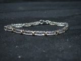 Gold-Over-Sterling Bracelet With Small White Stones