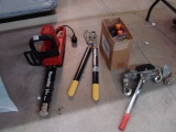 Three-Piece Tool Lot - Come-Along, Chainsaw, Shears