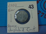 2000 Zinc Lincoln Penny Unplated - Scarce