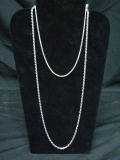 Two Italian Sterling Silver Chains