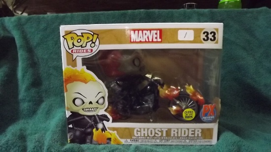 Funko Pop! Rides #33 PX Previews Exclusive Marvel Ghost Rider Vinyl Bobble-Head.