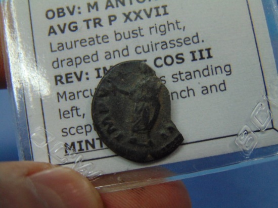 Ancient Roman Silver Denarius - Marcus Aurelius