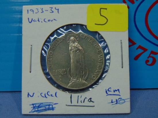 1933-1934 Vatican City One Lire