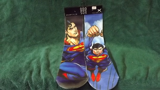 New Superman Character ODD SOX. Fits Sizes 6-13