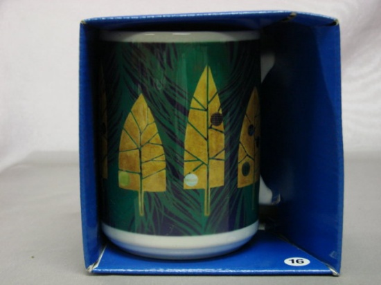 Gold Abstract Trees Coffee Mug