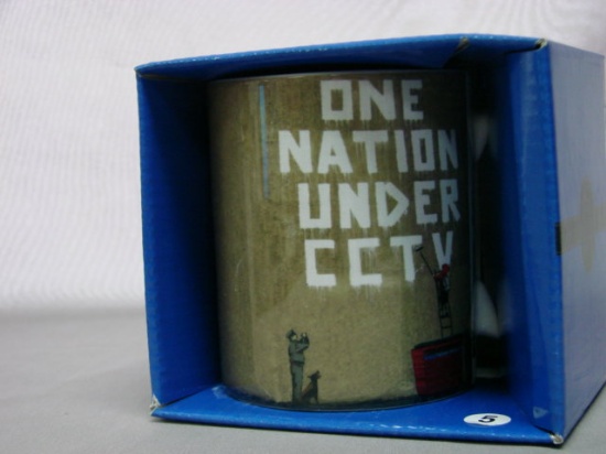 Banksy Graffiti; One Nation Under CCTV Coffee Mug