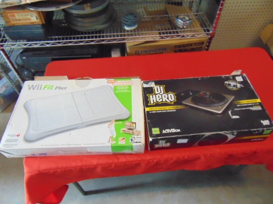 Video Gaming Controller Lot - DJ Hero Turntable And Wii Fit Plus Board - In Box